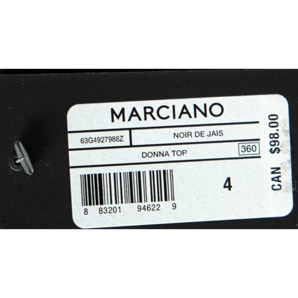 NWT Marciano by Guess black layered crop "Donna" top - Picture 7 of 8